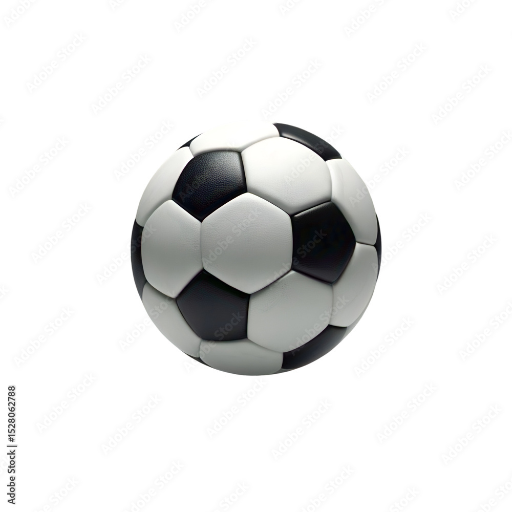 Fototapeta premium Floating Soccer Ball Isolated on White Background