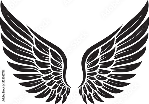 wings vector illustration, wing angel fly vector