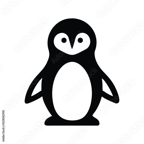 Creative penguin vector art illustration