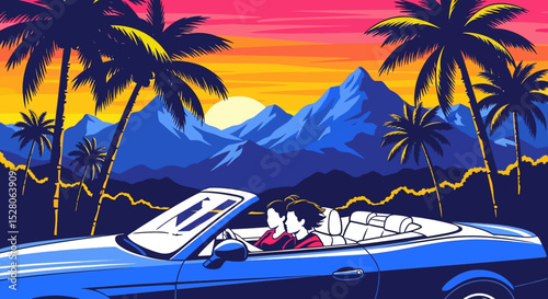 Sunset Drive A Romantic Journey Through Tropical Paradise