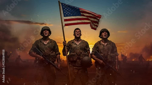 American Independence Heroes on the Battlefield - July 4th