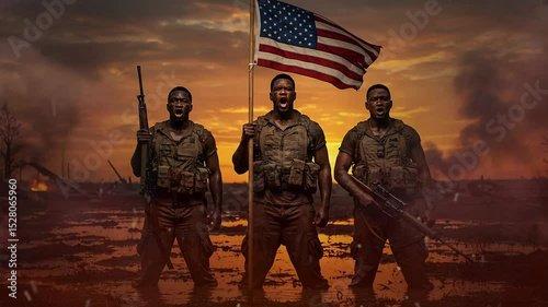 American Independence Heroes on the Battlefield - July 4th