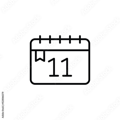 Calendar line icon design on a white background