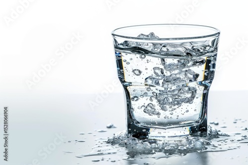 flawless visual of Glass of water on white background including clipping path