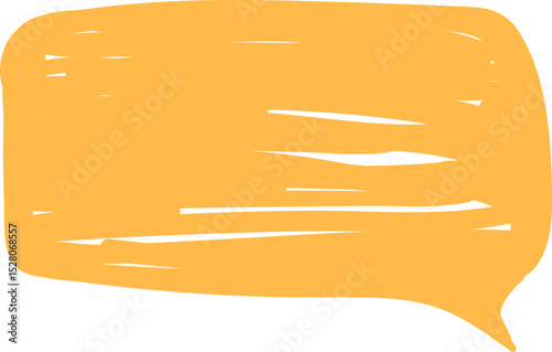 Speech bubbles with crayon or chalk texture