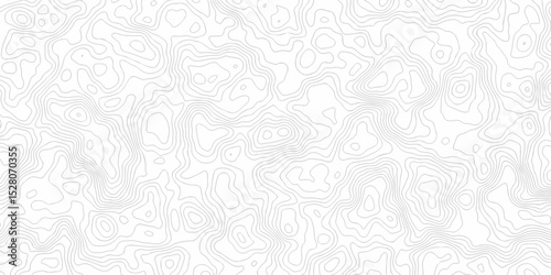 Vector geographic contour map. Topography map background. Black, white wave Seamless line. Topography relief. White wave paper curved reliefs abstract. Topographic map patterns, topography line map.	
