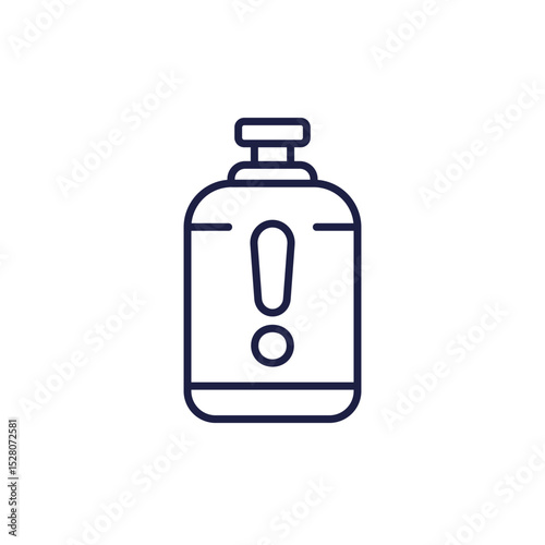 gas tank line icon with a warning symbol