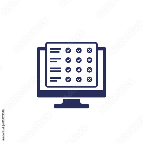 comparison chart icon on white