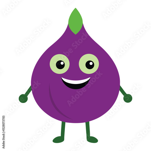 Happy Fig Character Illustration
