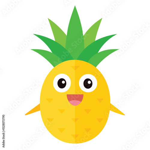 Cute Pineapple Cartoon Character