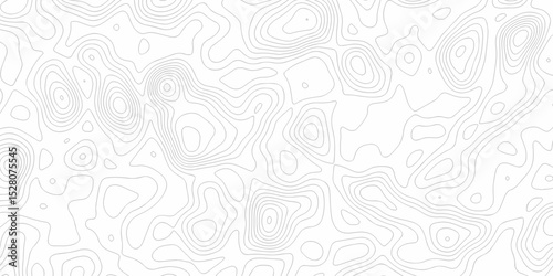 Abstract background vector. Abstract topographic contours map background. Abstract white pattern topography vector background. Black and white topography contour line map isolated on white background.