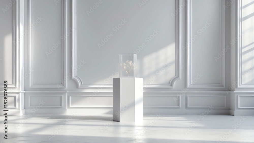 Fototapeta premium Abstract mock up scene. geometry shape podium background for product. 3d rendering