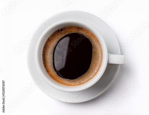 cup of coffee on white