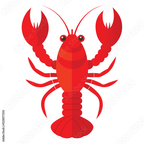 Cheerful Crayfish Illustration