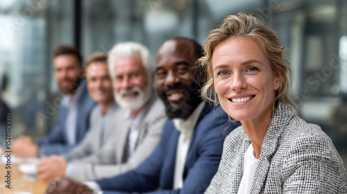 Diverse professional business team in friendly meeting