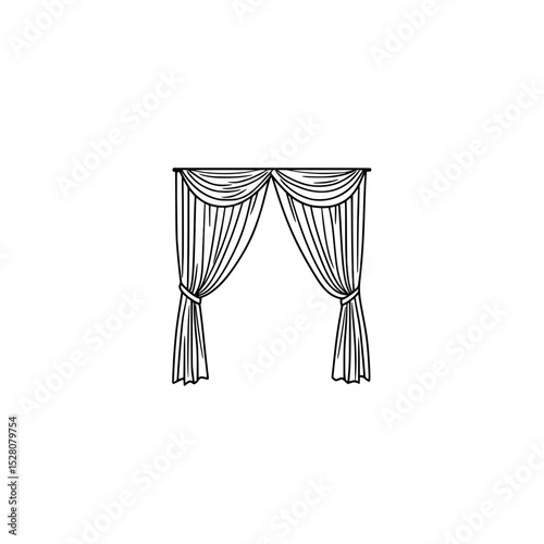 Draped Curtain Symbolizing Elegance