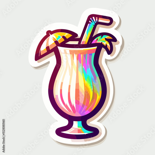 Mai tai cocktail with pineapple garnish