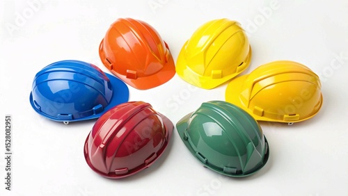 Multicolored Safety Construction Worker Helmets – Essential Gear for Engineering and Construction Teams Focused on Quality and Workplace Safety