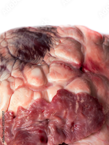 Beef heart background and texture.