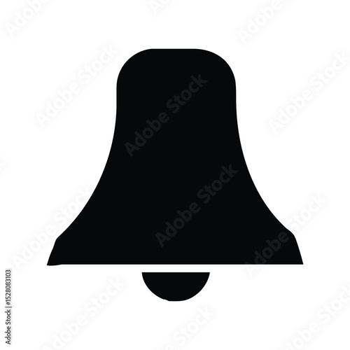 Liberty Bell silhouette vector illustration, American freedom symbol outline, Philadelphia historic landmark, patriotic clipart