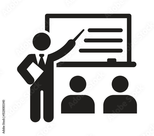 Vector icons of education, presentation, learning and more. Symbols of learning in school, college and work
