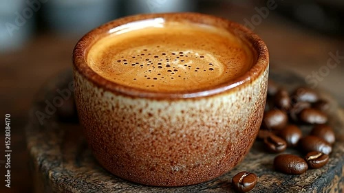 Close-up of a cup of espresso photo