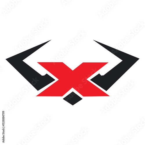 Free Download Letter x bull logo - GFXLoad
