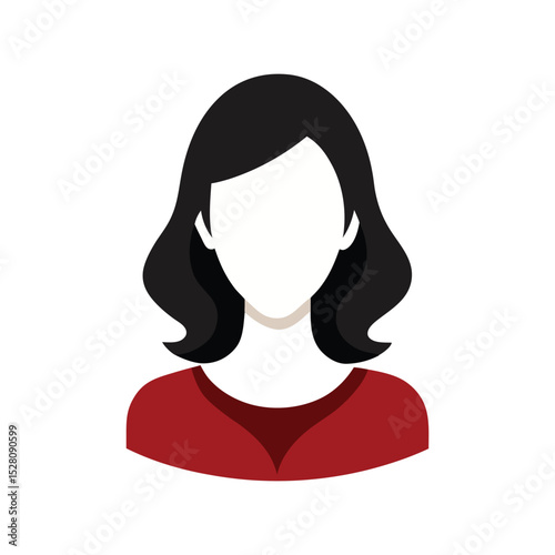 Young woman vector illustration, modern female avatar profile, trendy girl character design, stylish portrait