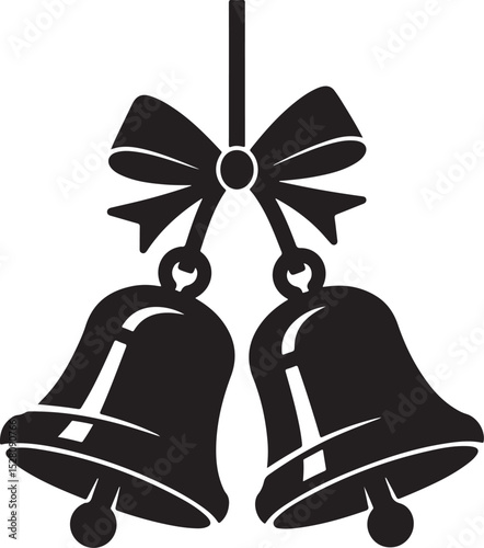 Elegant Jingle Bells Illustration Festive Holiday Decoration Clipart
