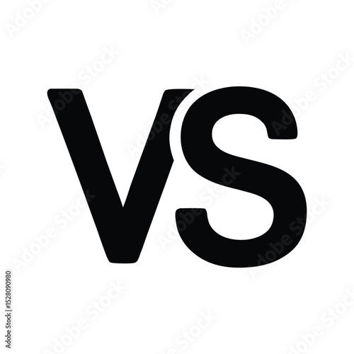 Versus (VS) logo vector illustration, competition battle badge, versus screen design, winner vs loser