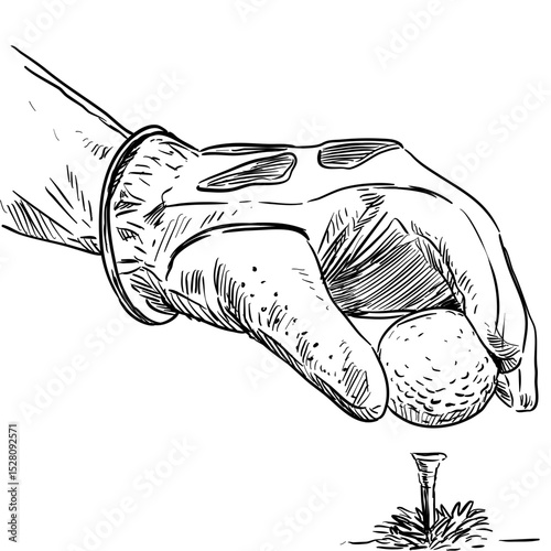 golf sport handdrawn illustration⁠
