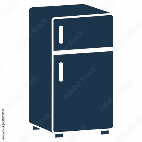 refrigerator silhouette icon on white background