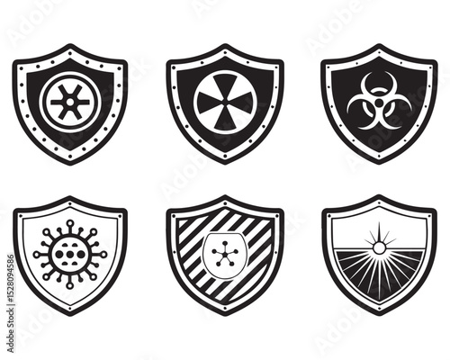 cybersecurity shiel line art advanced cybersecurity defense symbo