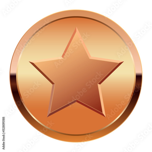 Bronze award medal and star for sport and games