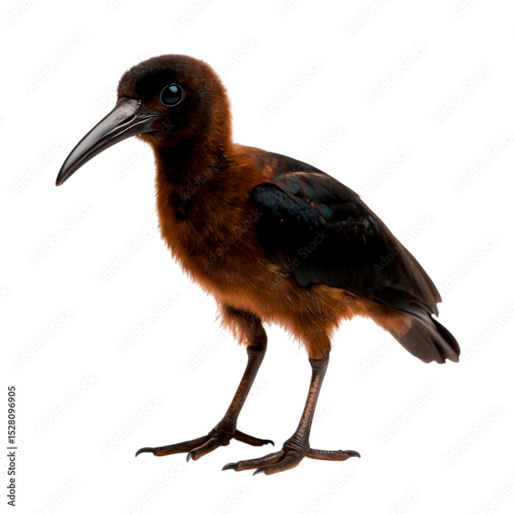 Obraz premium Lively bird with striking plumage, sharp beak, and captivating dark eyes standing gracefully