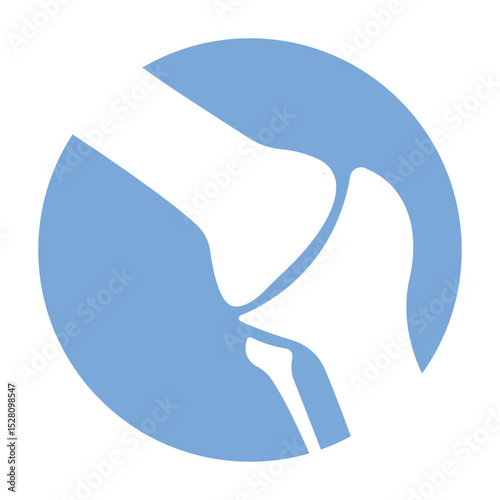 Negative space with joint anatomy logo design vector graphic symbol icon sign illustration creative