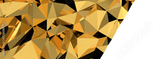 (Mehrere Werte)Gold polygon background 3d rendering, 3d illustration. Abstract triangle background. Gold background. Abstract Gold polygon wallpaper