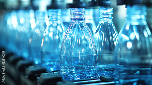 Water bottles on filling line