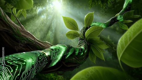 Nature technology green image