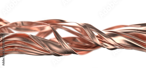 Flying gold cloth isolated ...
