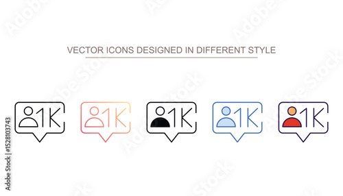 Followers icon design with white background stock illustration