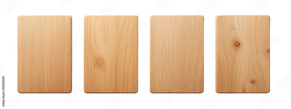 Naklejka premium A set of four wooden boards