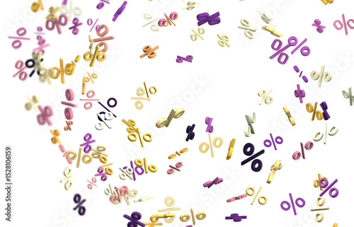 Blurred sale background. 3d