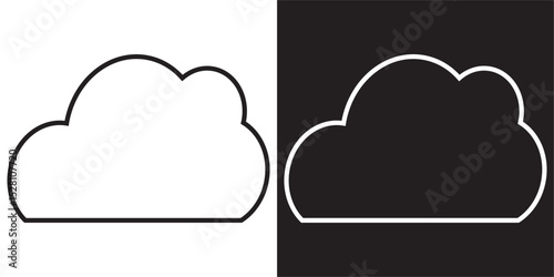 Cloud icon. Cloud weather sign collection. Vector illustration. EPS 10/AI