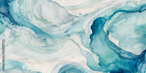 Seamless wave water ocean soft blue curve line background. Water  ocean wave white and soft blue aqua, teal texture. Vector sea, wave, water background.

