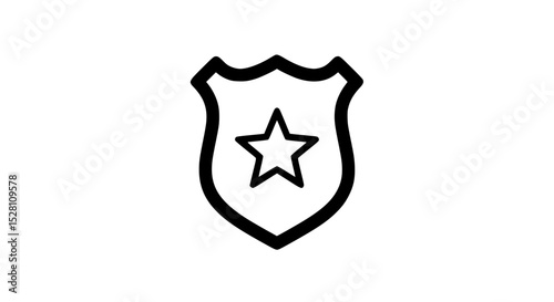 A police badge with a star on it