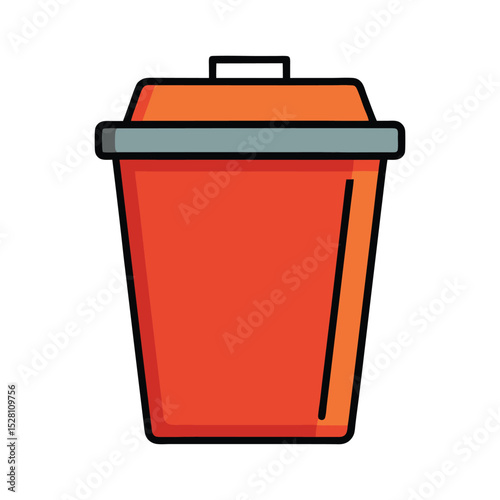 white trash can