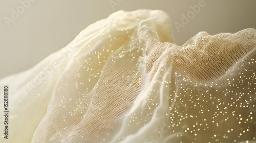 Ethereal Sheer Fabric with Glitter Flare and Soft Light Texture