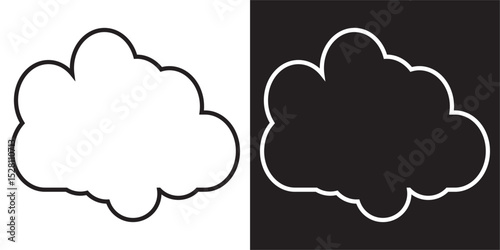 Cloud icon. Cloud weather sign collection. Vector illustration. EPS 10/AI