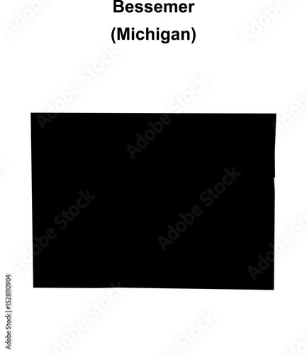Bessemer (Michigan) blank outline map